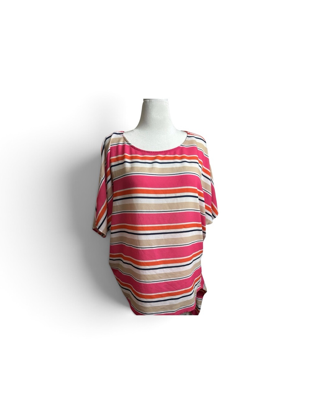 Michael Kors bold Striped top with side tie size XL